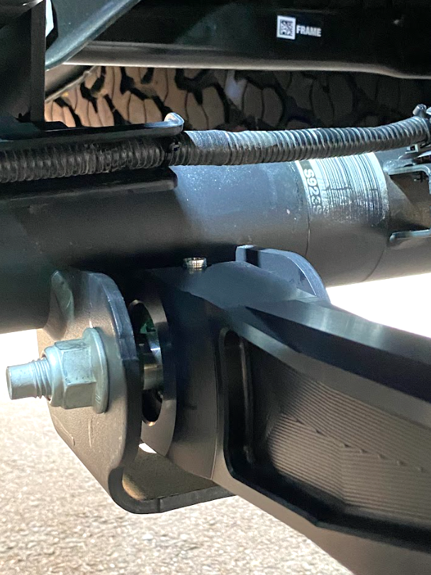 Billet aluminum rear upper suspension arms with ultra-flex joints for 2022 Bronco Raptor, showcasing durable construction and flexibility.