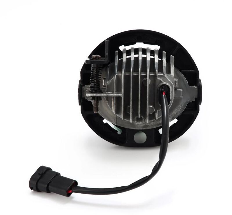 AlphaRex dual color LED projector fog light for 2015-2023 Dodge Charger, showcasing the rear design and wiring connector.