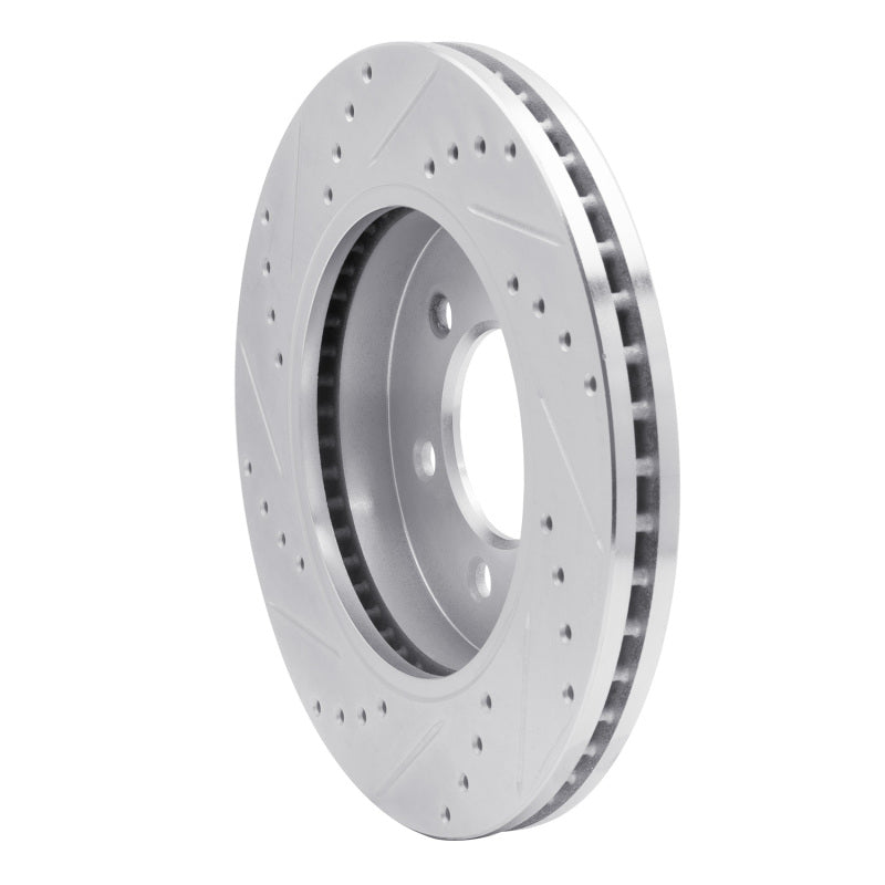 R1 04-08 Ford F-150 4WD Front Right Drilled & Slotted Silver Brake Rotor