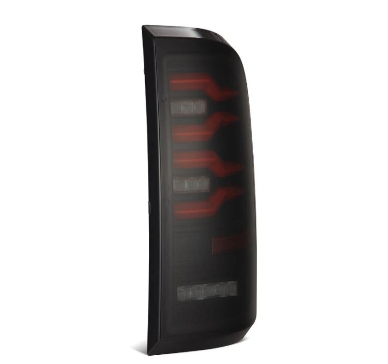 AlphaRex LUXX-Series LED tail light for 97-03 Ford F150 and 99-16 Ford Super Duty, featuring a sleek black and red design.