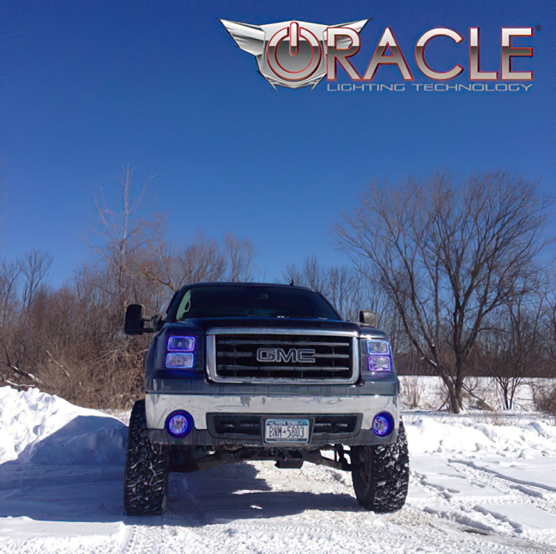 Oracle GMC Sierra 07-13 Halo Kit (New Square Ring Design) - ColorSHIFT w/o Controller