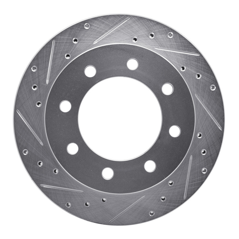 R1 99-20 Chevrolet Express 3500 Rear Left Drilled & Slotted Silver Brake Rotor