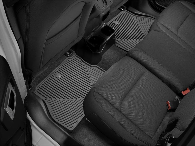WeatherTech 2018+ Jeep Wrangler Rear Rubber Mats - Black