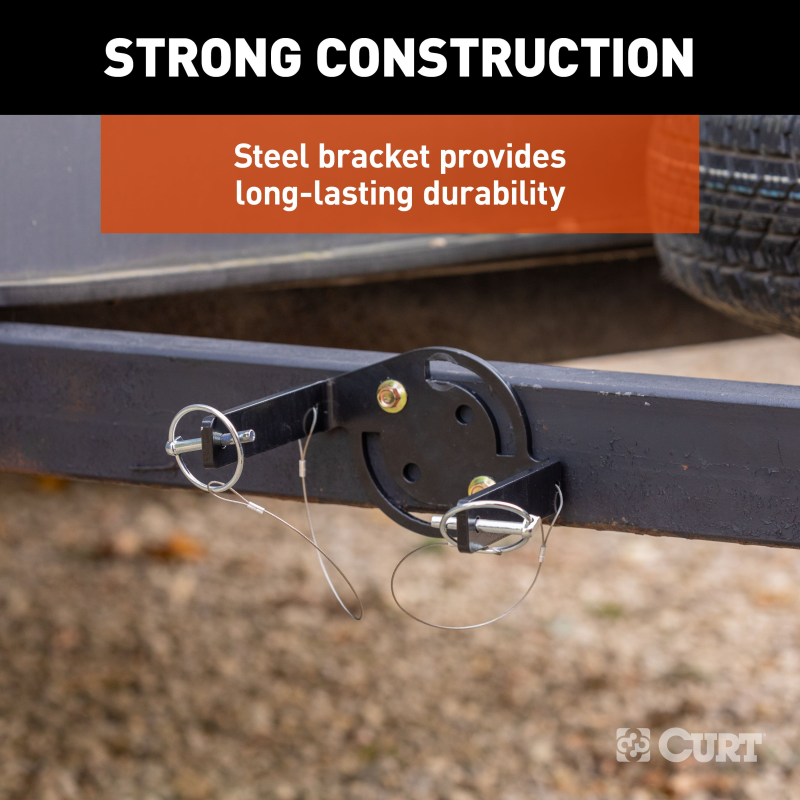 CURT HD Wheel Chocks 2-Pack with Mounting Bracket Model 22802
