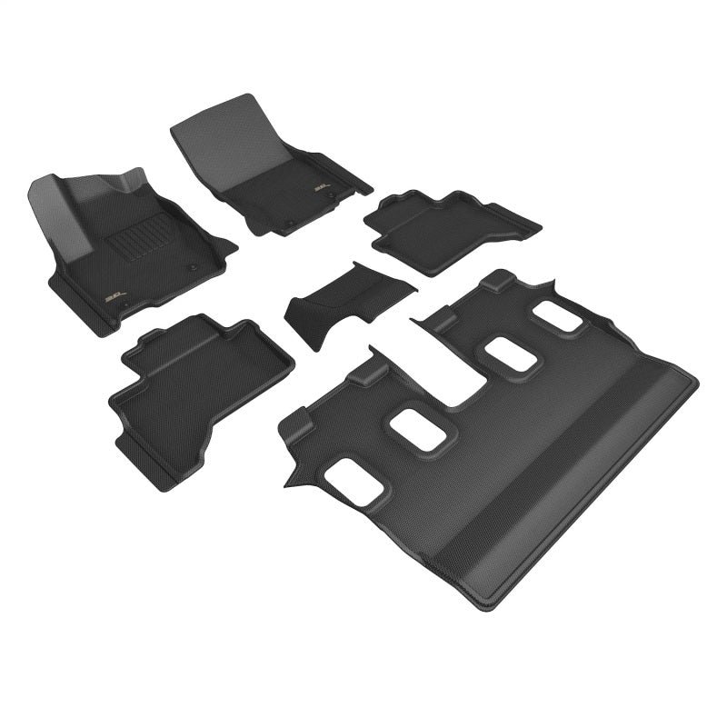 3D MAXpider Kagu cargo liner set for 24-25 Lexus GX 6-seat, featuring durable black material for optimal protection.