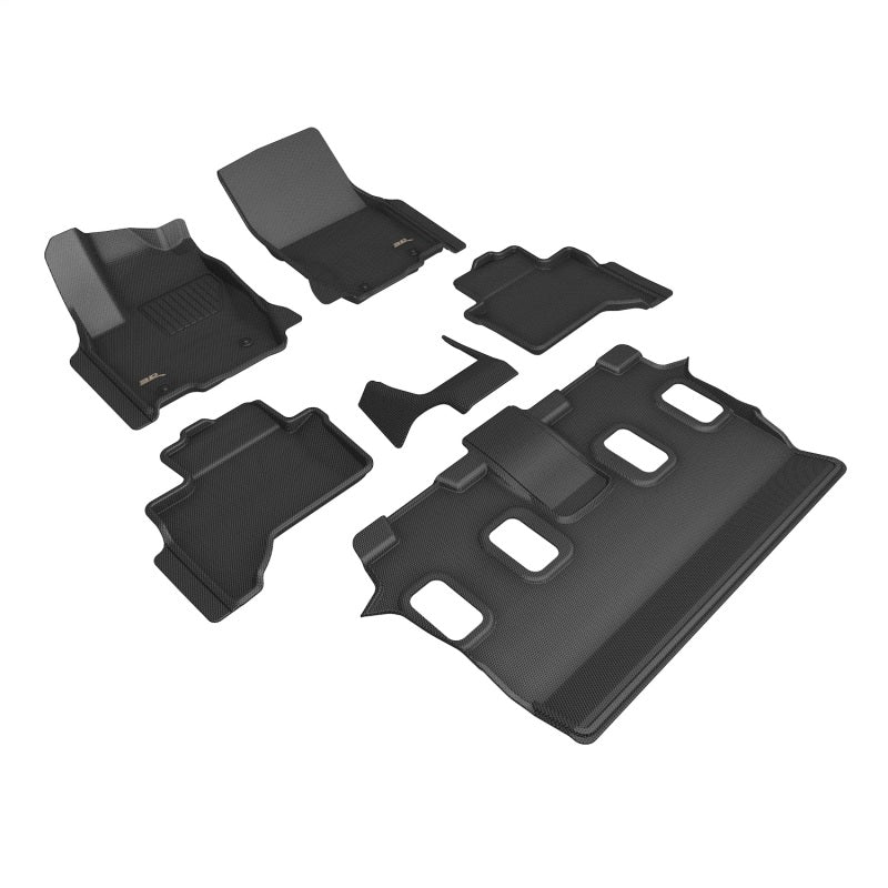 3D MAXpider Kagu cargo liner set for 24-25 Lexus GX 5-seat, featuring durable black material for optimal protection.