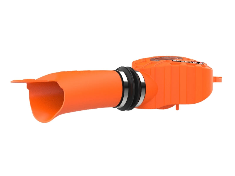 afe Momentum Sealed Intake for Suzuki Jimny 19-25 L4-1.5L, featuring a vibrant orange design for enhanced airflow and performance.