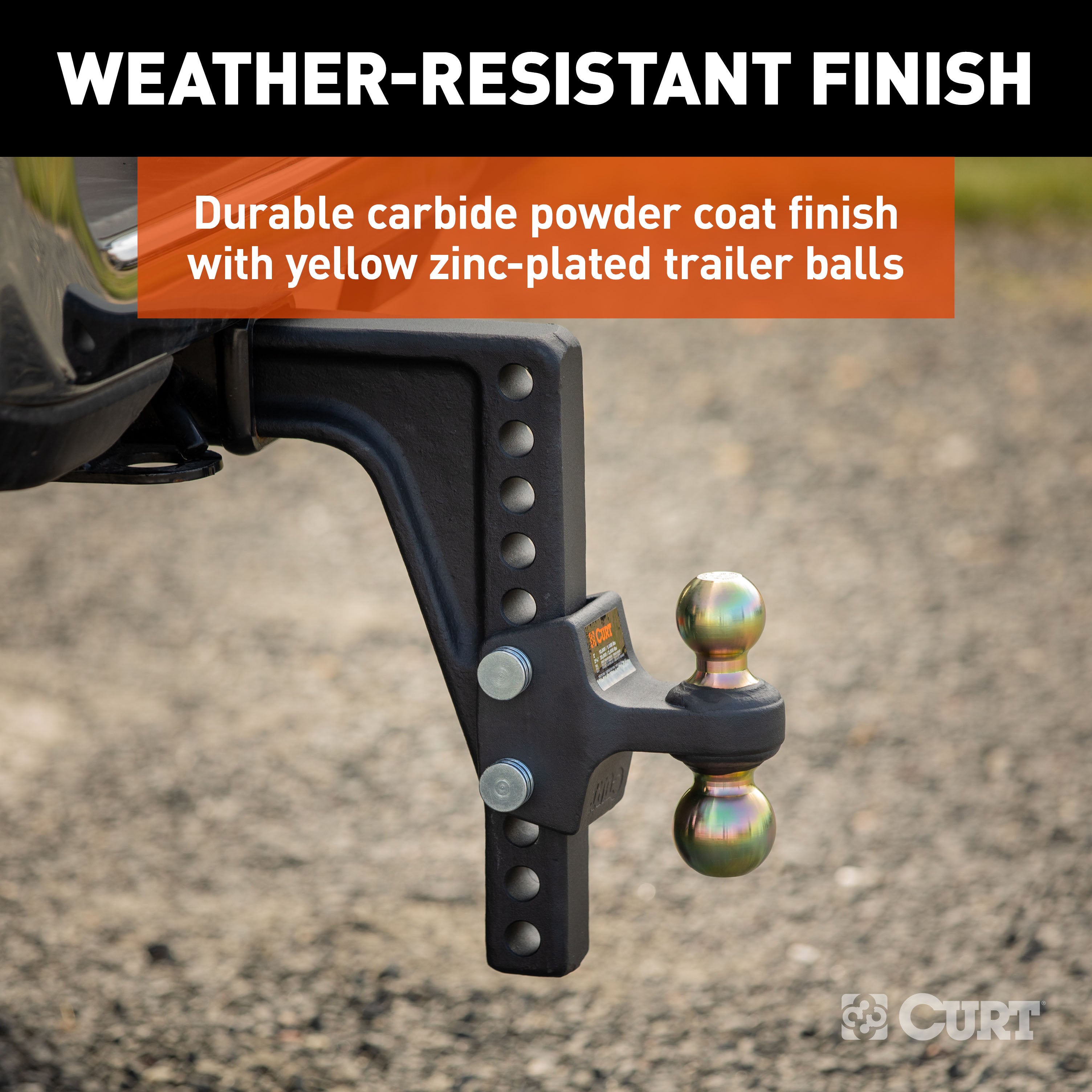 CURT HD Deep-Drop Adjustable Trailer Hitch Ball Mount with Dual Ball, 2-1/2" Shank, Up to 20,000 lbs Model 45939