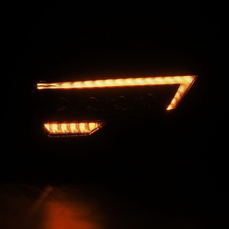 AlphaRex NOVA LED projector headlights for 2014-2022 Toyota 4Runner with sequential signal and daytime running lights.