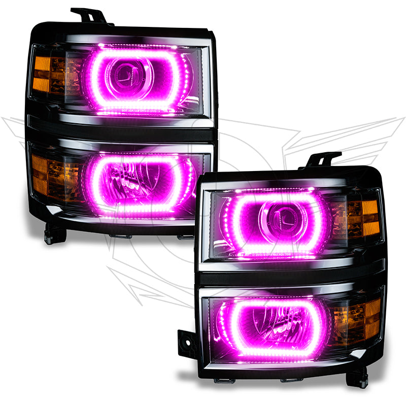 Oracle Chevy Silverado 14-15 Halo Kit Projector Style - ColorSHIFT w/ 2.0 Controller