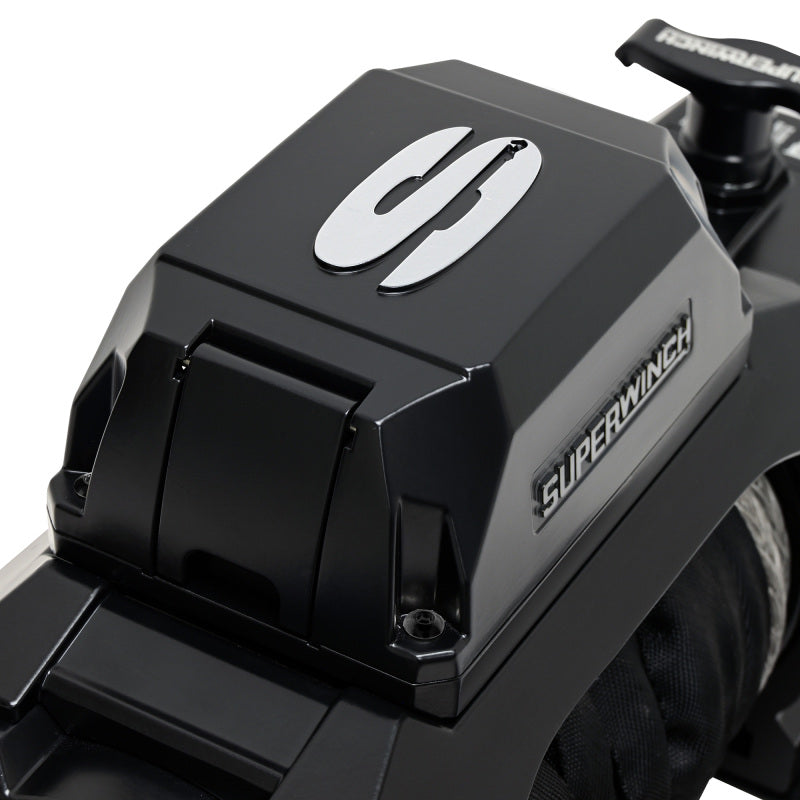 Superwinch 12000 LBS 12V DC 3/8in x 80ft Synthetic Rope SX12SR Winch - Semi Gloss Black