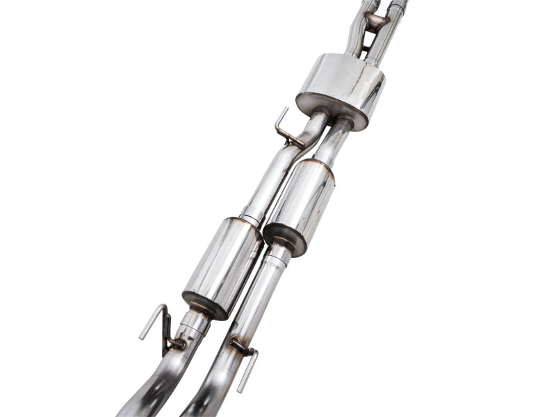 AWE Tuning 16-22 Toyota Tacoma 0FG Cat-Back Exhaust w/ BashGuard - Dual Diamond Black Tips