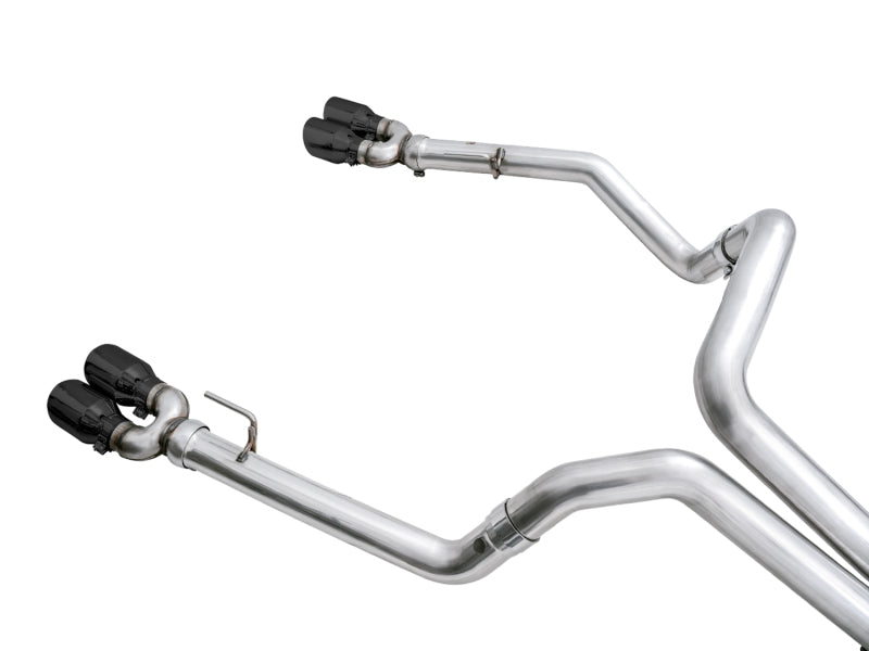 AWE Tuning 4th Gen GM 1500 6.2L 0FG Cat-Back Split Rear Exit (w/ Bumper Cutouts) - Quad Diamond Tips