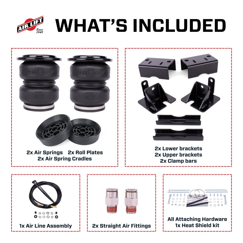 Air Lift LoadLifter 5000 Ultimate Air Spring Kit w/ Internal Jounce for 21-24 Dodge Ram TRX 4WD