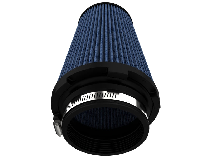 aFe Track Series replacement air filter featuring a Pro 5R design with dimensions 4in F x 6in B x 4in T x 8in H.