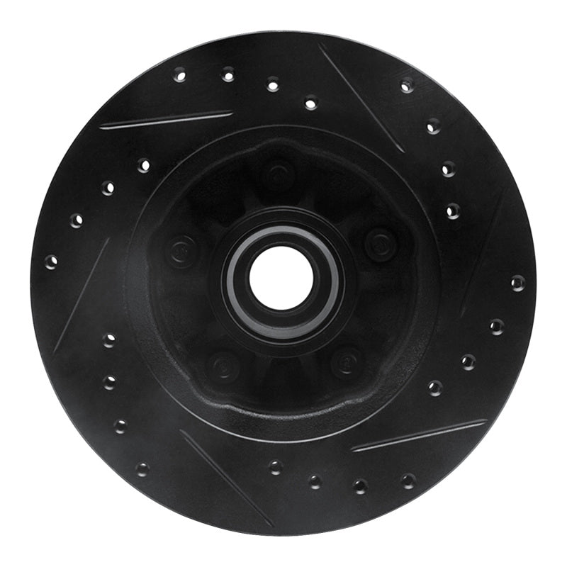 R1 98-02 Ford Ranger (USA/Canada) Front Left Drilled & Slotted Black Brake Rotor