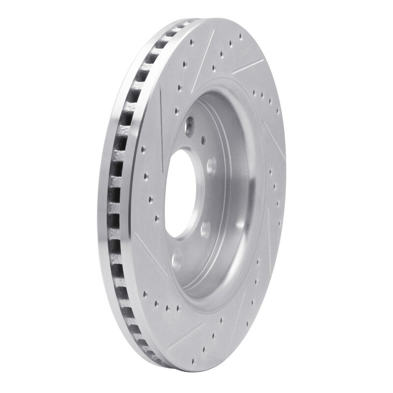 R1 07-21 Ford F-150 RWD Front Right Drilled & Slotted Silver Brake Rotor