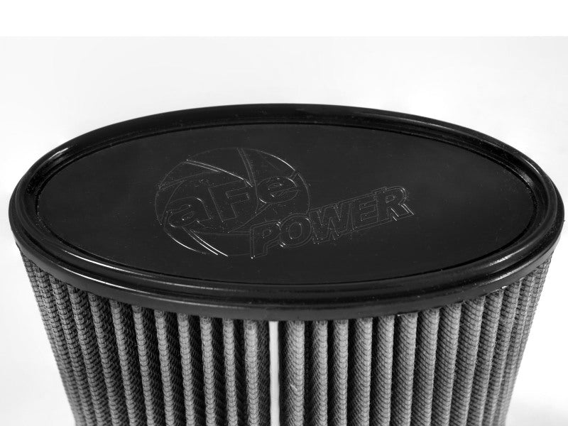 aFe Magnum FORCE Replacement PDS Air Filter with an oval top and pleated design for enhanced airflow and filtration.