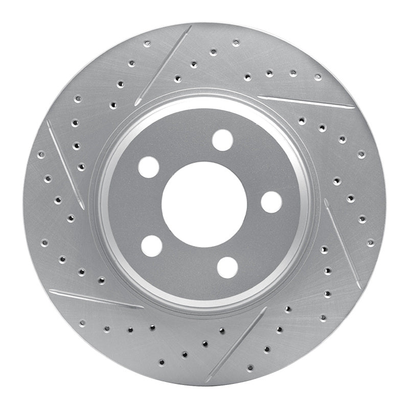 R1 08-12 Jeep J8 Front Left Drilled & Slotted Geo-Carbon Rotor