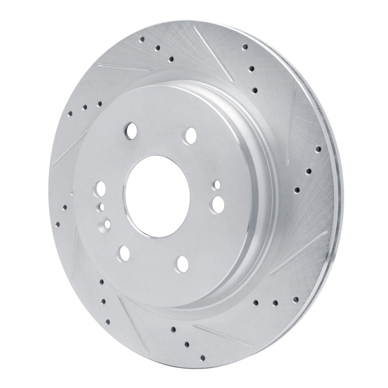 R1 2019-2025 Cadillac Escalade ESV Rear Right Drilled & Slotted Silver Brake Rotor