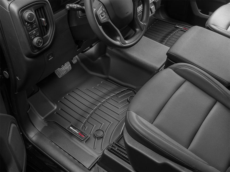 WeatherTech 2019+ Chevrolet Silverado 1500 / GMC Sierra (Regular Cab) Front Vinyl FloorLiner - Black