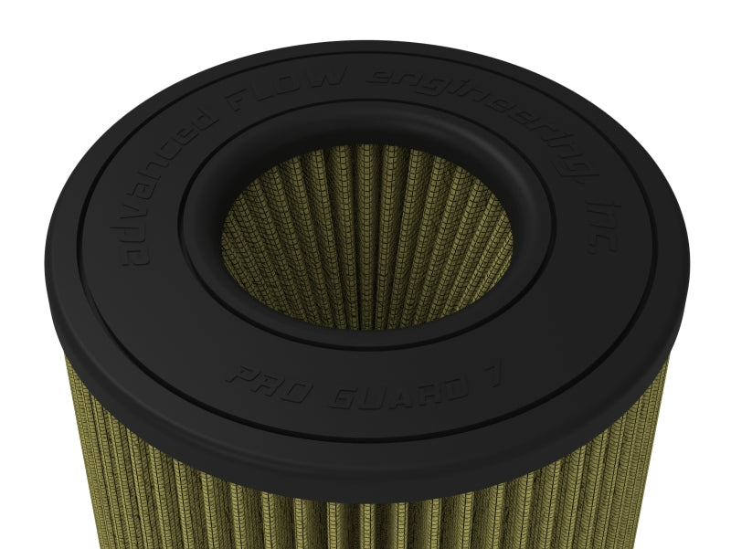 Replacement air filter for AFE Momentum Intake, featuring a cylindrical design with a 5.5-inch front and 9-inch height.