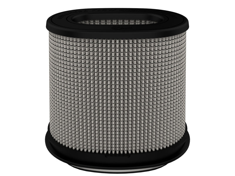 Afe Momentum replacement air filter featuring a cylindrical design with a textured surface, measuring 7 inches in height.