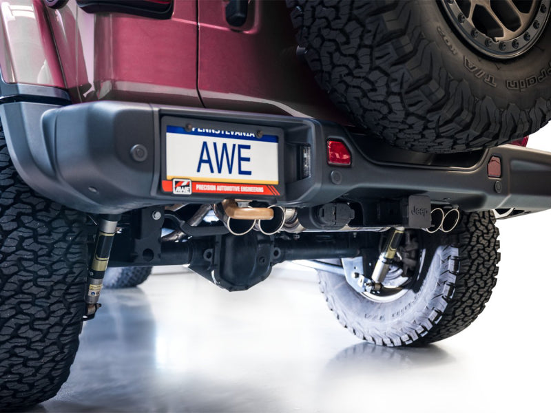 AWE Tuning 21+ Wrangler 392 Switchpath Cat-Back Exhaust- Quad BashGuards