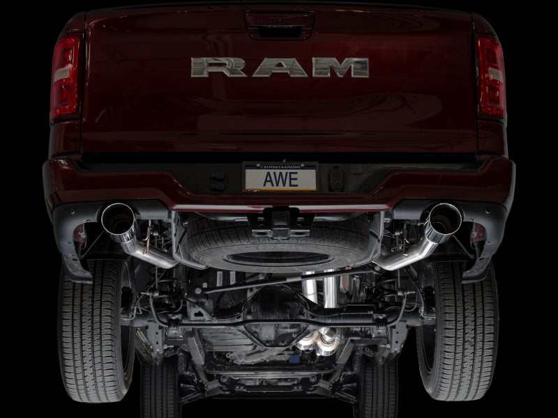 AWE Tuning 25+ RAM 1500 3.0TT 0FG Cat-Back Touring Exhaust - Chrome Silver Tips