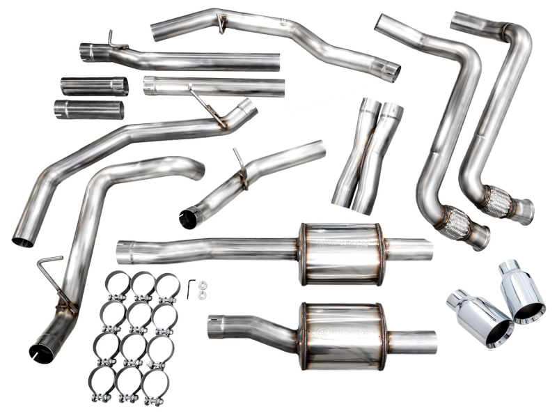 AWE Tuning 25+ RAM 1500 3.0TT 0FG Cat-Back Touring Exhaust - Chrome Silver Tips