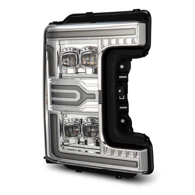 AlphaRex 17-19 Ford F-250/350/450/550 Super Duty NOVA-Series LED Proj Headlights Chrome w/SS & SBDRL
