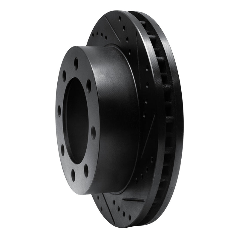R1 99-99 Ford F-250 4WD (Super Duty) Front Right Drilled & Slotted Black Brake Rotor