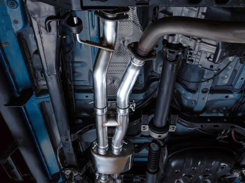 AWE Tuning 16-22 Toyota Tacoma 0FG Cat-Back Exhaust w/ BashGuard - Dual Chrome Silver Tips