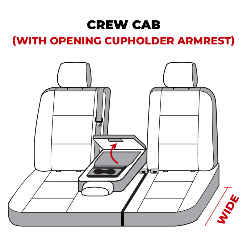 Covercraft 19-24 Dodge Ram 1500 Carhartt Super Dux SeatSaver Custom Second Row Seat Covers - Black