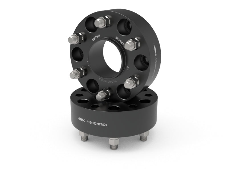 aFe CONTROL wheel spacers for Chevrolet 1500, 2-inch thickness, 6x5.5mm bolt pattern, designed for enhanced stability and performance.