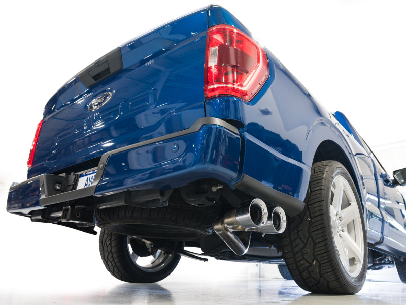 AWE Tuning 21-25 Ford F150 (14th Gen Reg Cab) Cat-Back Exhaust - 4.5in Dual Side Exit Chrome Tips