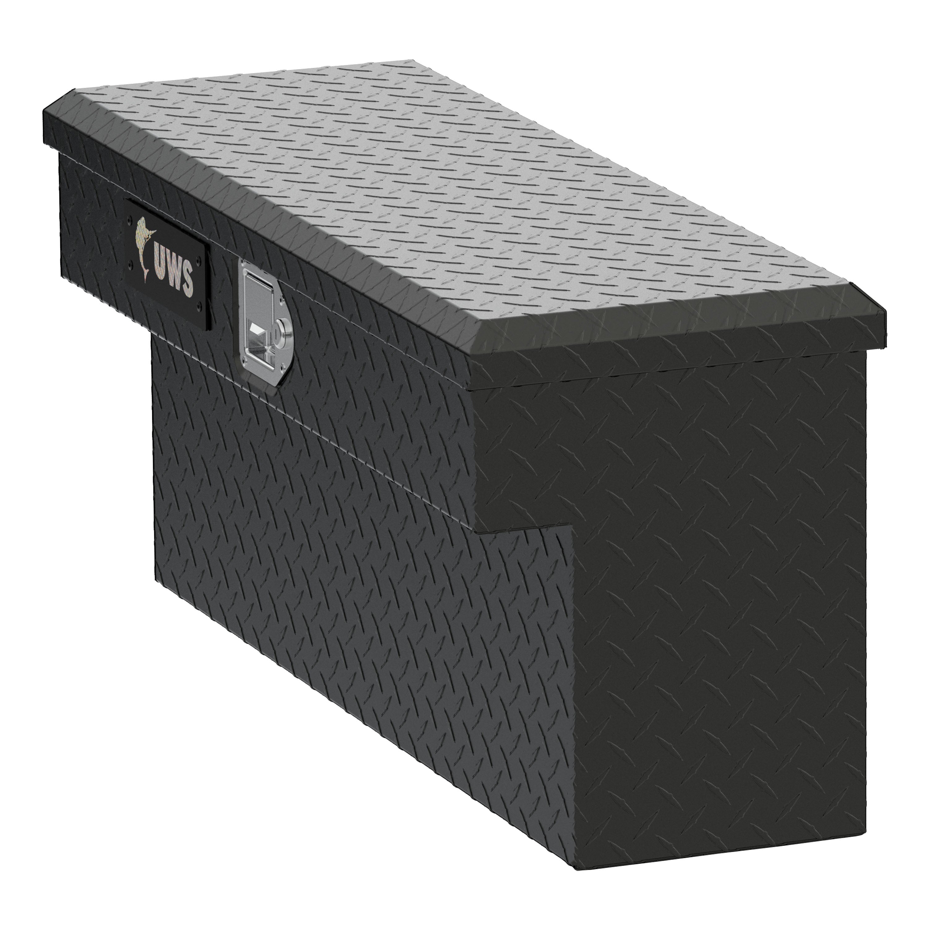 UWS Matte Black Aluminum UTV Side Tool Box - Polaris Ranger Model UTV-SM33-MB