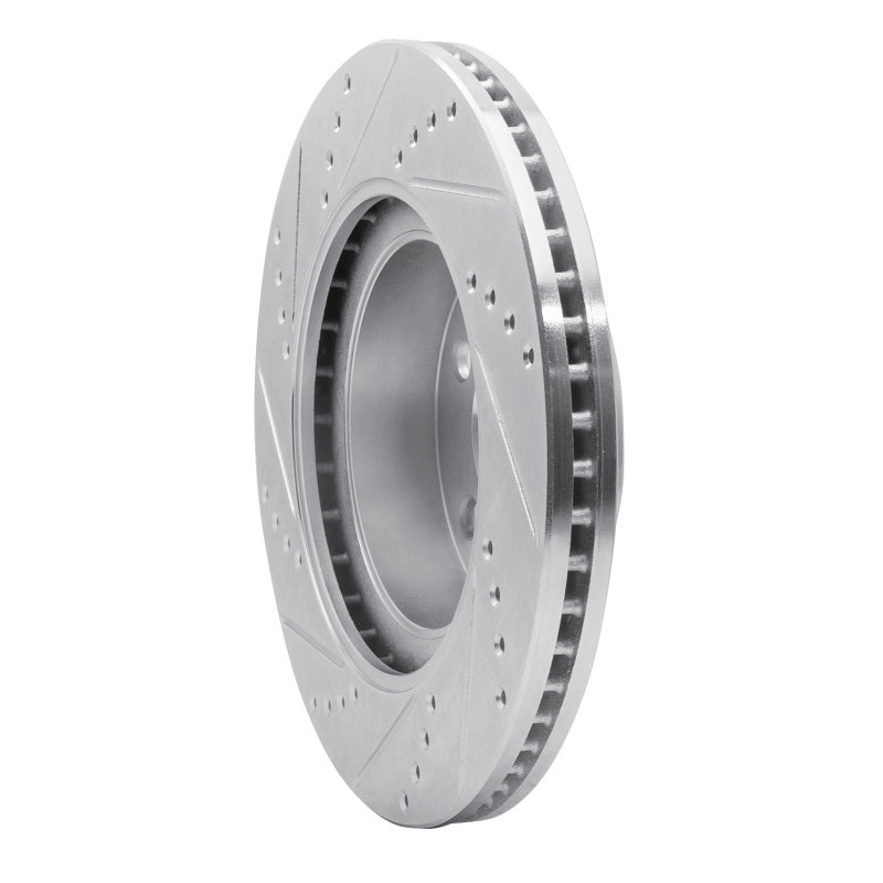 R1 2001-2011 Ford Explorer Sport Front Right Drilled & Slotted Silver Brake Rotor