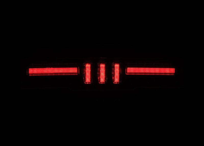 AlphaRex NOVA-Series prismatic LED fourth brake light for 21-24 Toyota GR86 and Subaru BRZ in black smoke finish.
