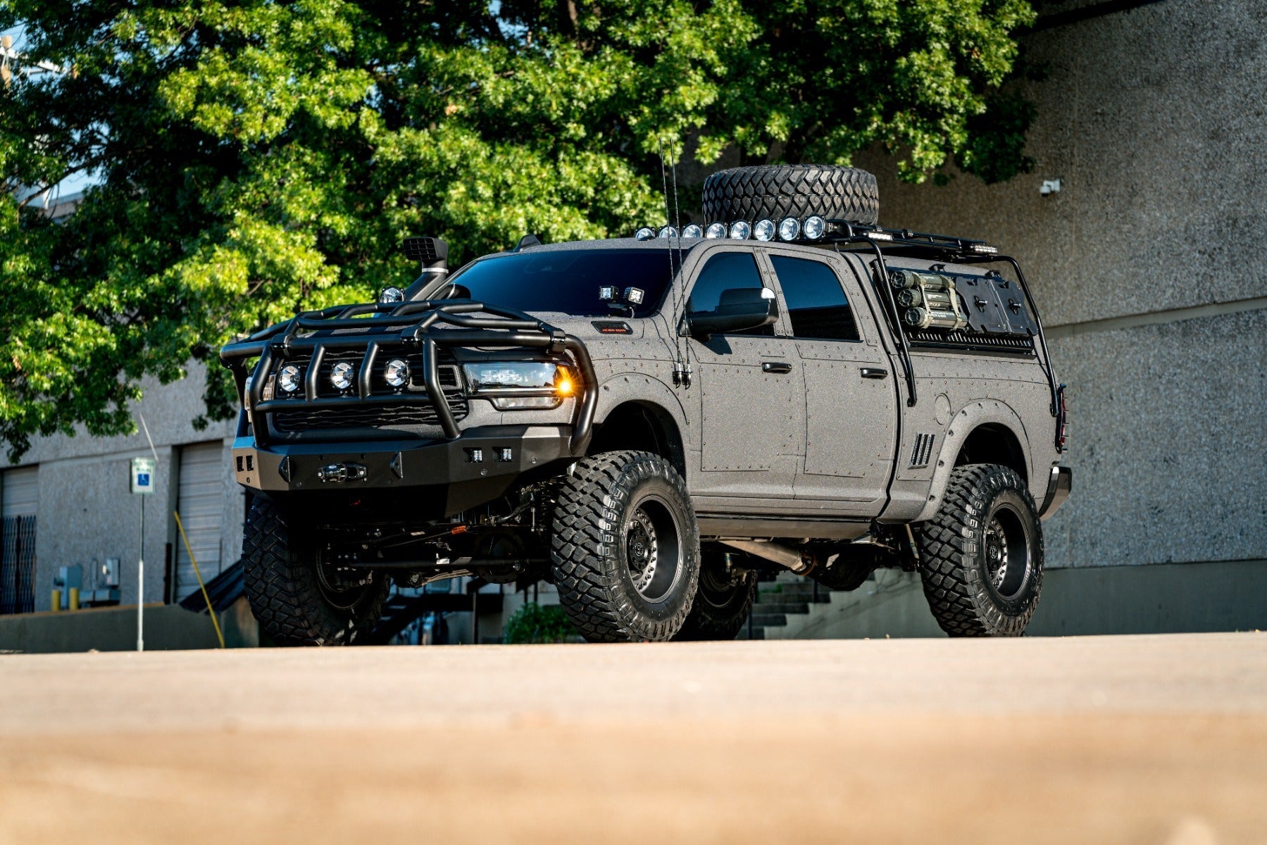 Stealth Front Winch Bumper Titan II Guard | Intimidator - Texture Black 2019-2026 RAM 2500 3500