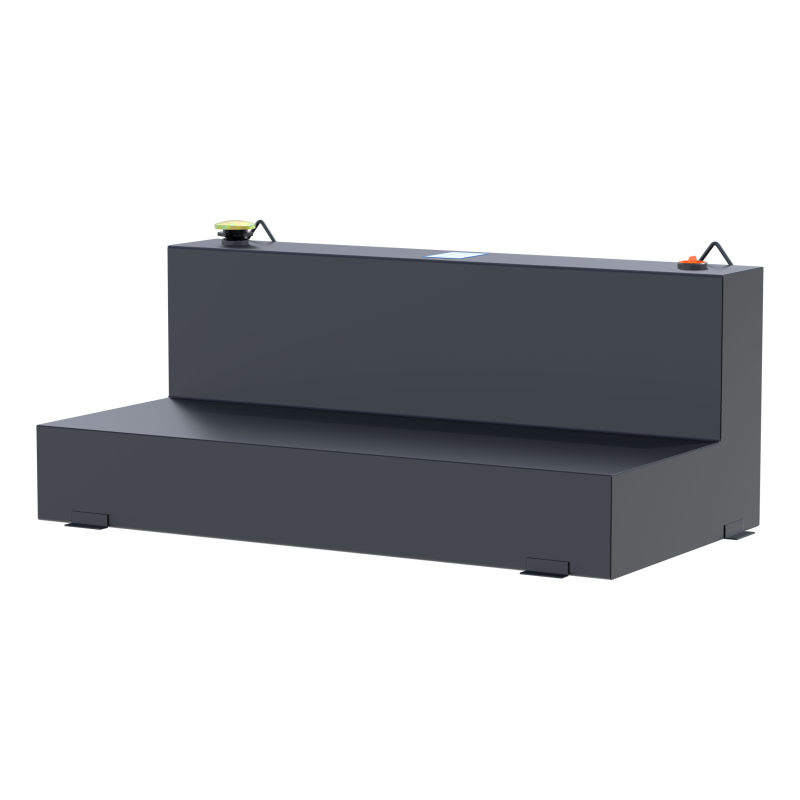 UWS Matte Black 100-Gallon L-Shape Steel Transfer Tank Model ST-100-L-MB