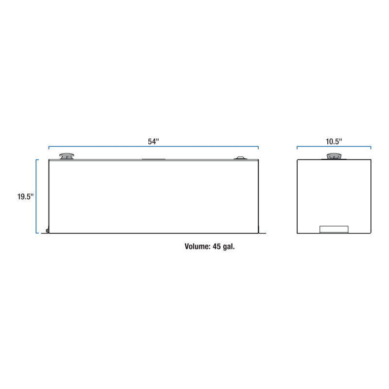UWS White 45-Gallon Vertical Steel Transfer Tank Model ST-45-R-W