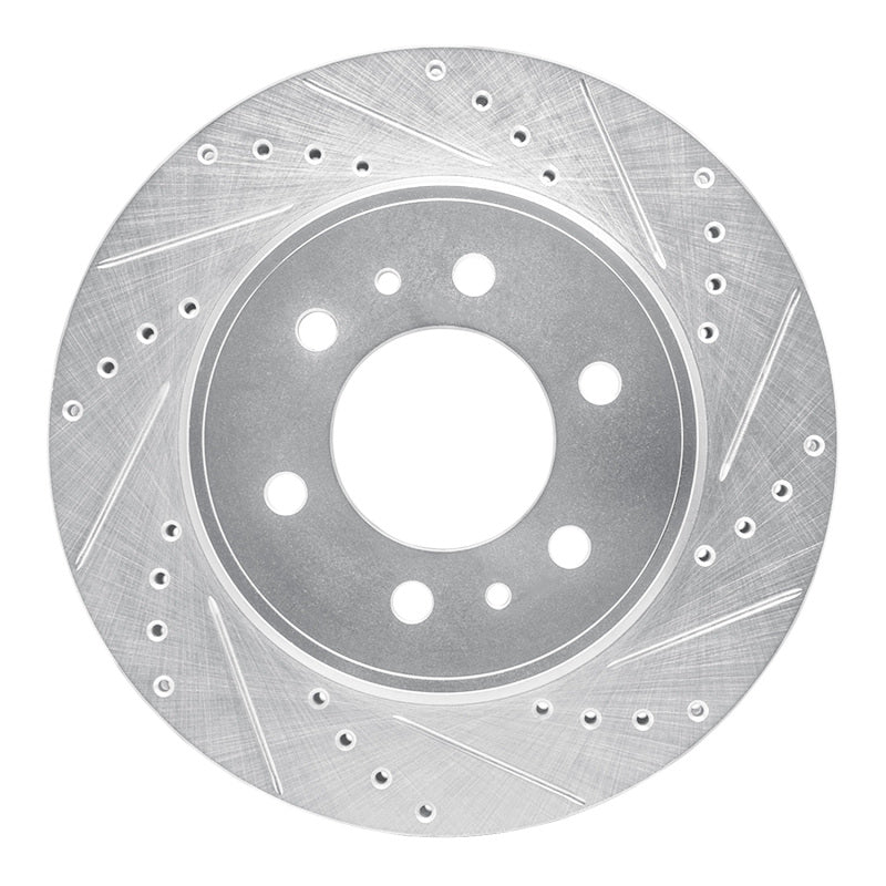 R1 09-09 Ford F-150 RWD Front Right Drilled & Slotted Silver Brake Rotor