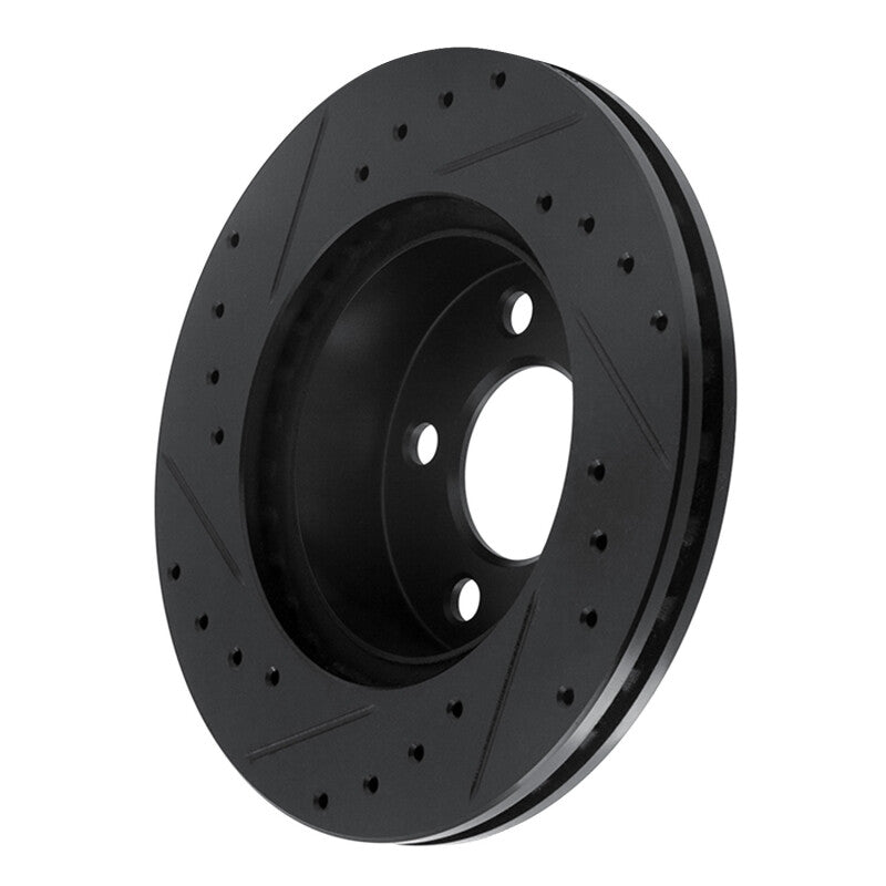 R1 95-02 Ford Ranger (USA/Canada) Front Right Drilled & Slotted Black Brake Rotor