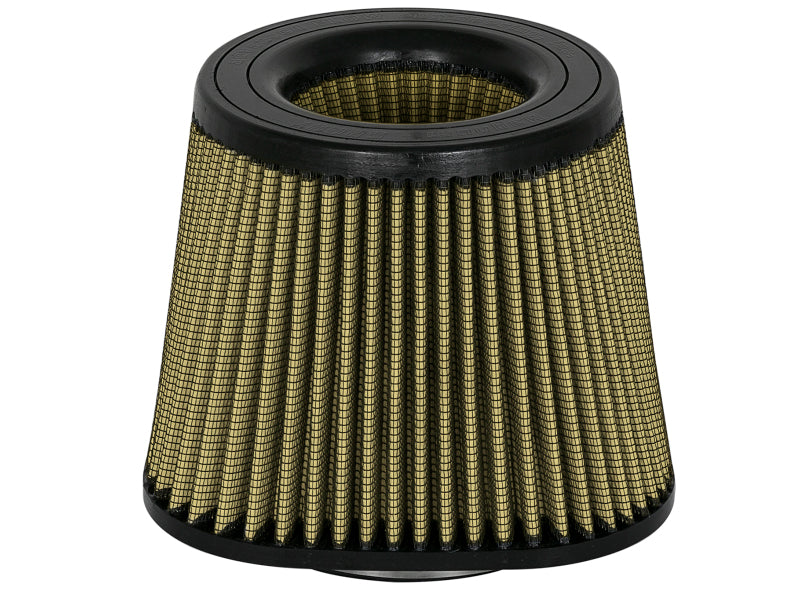 afe Track Series Intake Replacement Air Filter with a conical design, measuring 6 inches in diameter and 6.75 inches in height.