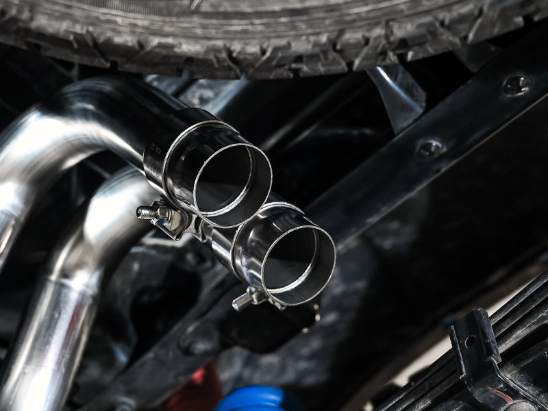 AWE Tuning 16-22 Toyota Tacoma 0FG Cat-Back Exhaust w/ BashGuard - Dual Diamond Black Tips