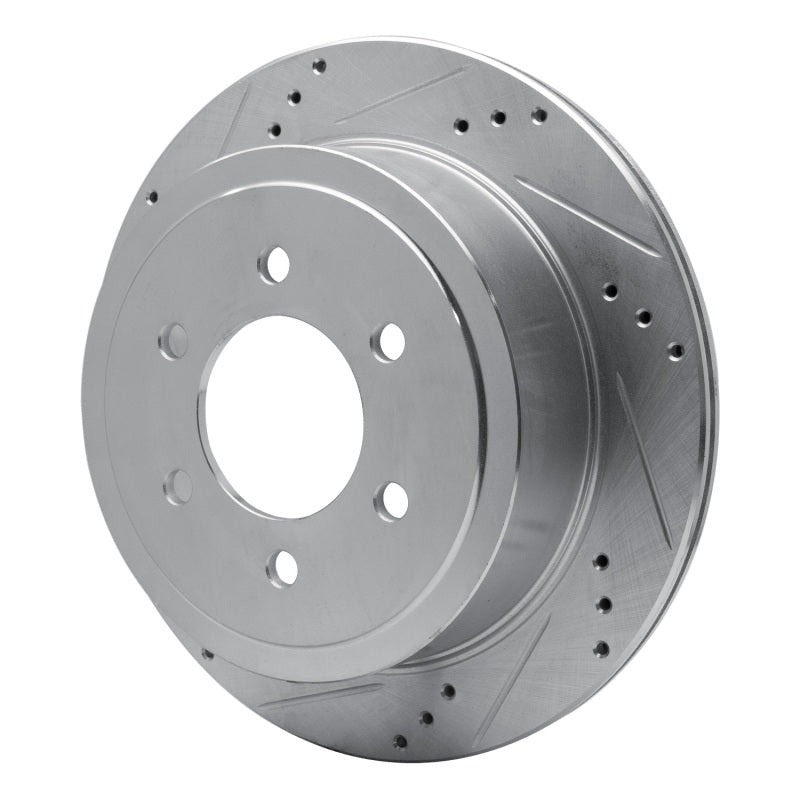 R1 04-11 Ford F-150 4WD Rear Left Drilled & Slotted Silver Brake Rotor