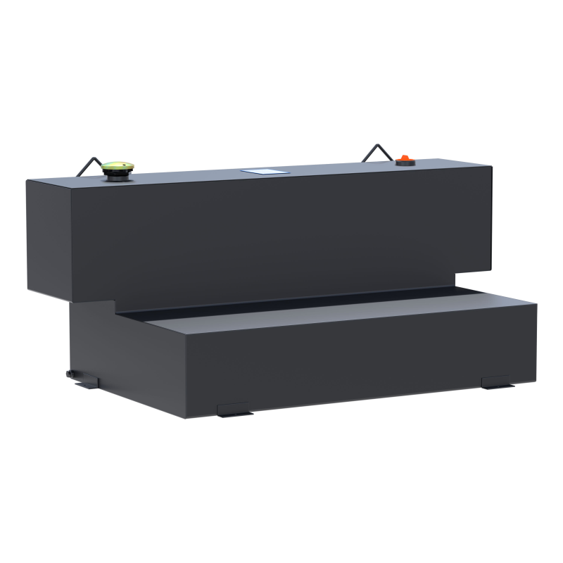 UWS Matte Black Hammerhead-Style 100-Gallon L-Shape Steel Transfer Tank Model ST-100HH-MB