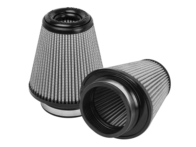afe Magnum FORCE replacement air filter with a conical design, featuring a durable metal mesh and rubber base for optimal airflow.