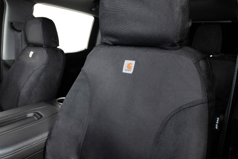 Covercraft 14-22 Ford Transit Carhartt Super Dux SeatSaver Custom Front Row Seat Covers - Black